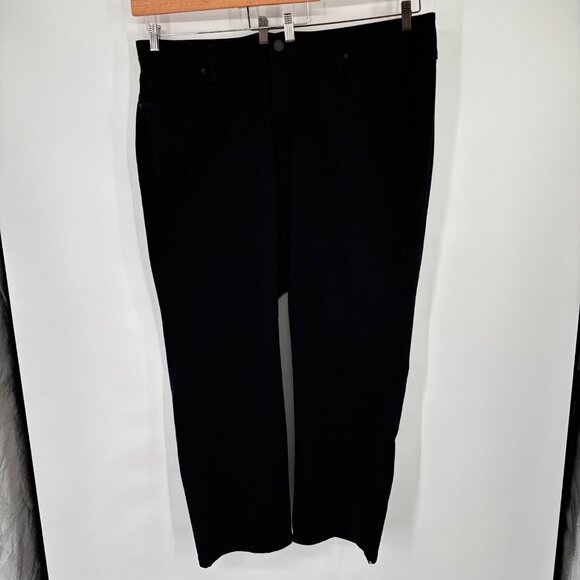 Lane Bryant Mid-Rise Straight Leg Jeans Flex Magic Waistband Black size 26w - Picture 3 of 11